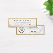 モダン金ゴールド大理石付きビジネス・カード (デスク)