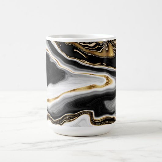 モダン金ゴールド大理石絵画の美学 コーヒーマグカップ (中央)