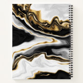 モダン金ゴールド大理石絵画の美学 ノートブック (裏面)
