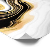 モダン金ゴールド大理石絵画の美学 ポスター (角)
