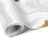 モダン金ゴールド大理石絵画の美学 ラッピングペーパー (ロールコーナー)