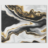 モダン金ゴールド大理石絵画の美学 ラッピングペーパー (フラット)