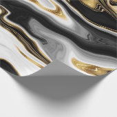 モダン金ゴールド大理石絵画の美学 ラッピングペーパー (角)