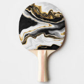 モダン金ゴールド大理石絵画の美学 卓球ラケット (正面)