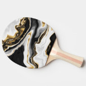 モダン金ゴールド大理石絵画の美学 卓球ラケット (横)