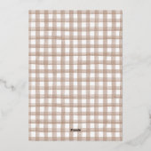 モダン金ゴールド家族の写真クリスマス 箔シーズンカード (裏面)