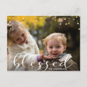 モダン金ゴールド家族賛美の写真 ポストカード (正面)