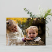 モダン金ゴールド家族賛美の写真 箔シーズンカード (立ち正面)