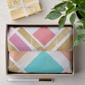 モダン金ゴールド幾何カラフルデザイン 薄葉紙 (ギフト)