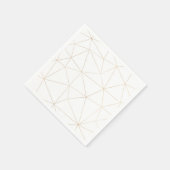 モダン金ゴールド幾何ナプキン スタンダードカクテルナプキン (角)