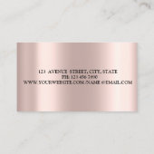 モダン金ゴールド幾何ロータスバラ金ゴールド 名刺 (裏面)