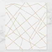 モダン金ゴールド幾何学的ストローク抽象デザイン ワインラベル (シングルラベル)