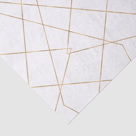 モダン金ゴールド幾何学的ストローク抽象デザイン 薄葉紙 (詳細)