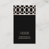 モダン金ゴールド幾何学的パターカスタムン写真 名刺 (裏面)