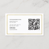 モダン金ゴールド幾何学的QRコードプロフェッショナル 名刺 (裏面)