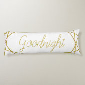 モダン金ゴールド幾何学線グッドナイト ボディピロー (裏面)