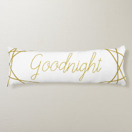 モダン金ゴールド幾何学線グッドナイト ボディピロー