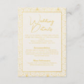 モダン金ゴールド幾何結婚フレームの詳細 エンクロージャーカード (正面)