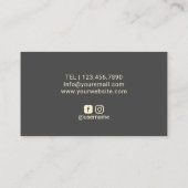 モダン金ゴールド幾何銅美しいサロンスパ 名刺 (裏面)