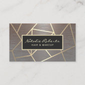 モダン金ゴールド幾何銅美しいサロンスパ 名刺 (正面)