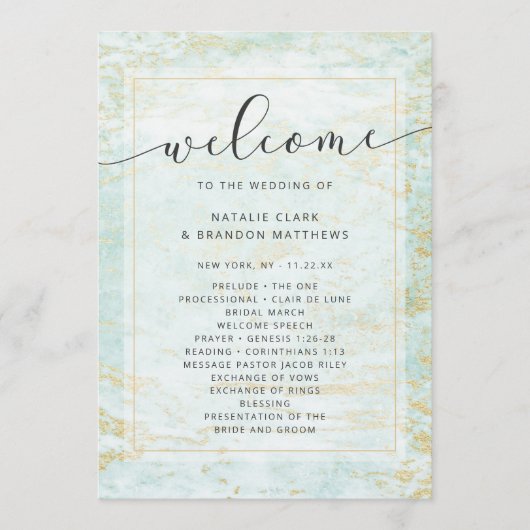 モダン金ゴールド式で海が結婚大混乱 プログラム (正面)