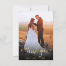 モダン金ゴールド手書きスクリプ結婚ト