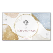 モダン金ゴールド抽象芸術図形 マグネット名刺 (正面)