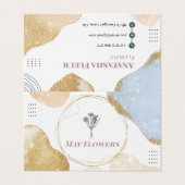 モダン金ゴールド抽象芸術図形 名刺 (外部フラット)