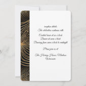モダン金ゴールド挿入結婚式招待状 招待状 (裏面)