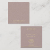 モダン金ゴールド文字テンプレートプロフェッショナルエレガント スクエア名刺 (正面/裏面)