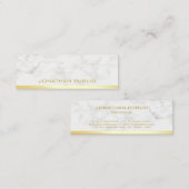 モダン金ゴールド文字名大理石プロフェッショナルテンプレート スキニー名刺 (正面/裏面)