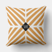 モダン金ゴールド斜ストライプ線 クッション (裏面)