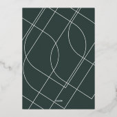 モダン金ゴールド新年オーバーレイ写真シック緑 箔シーズンカード (裏面)