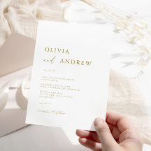 モダン金ゴールド書ミニマル結婚リスト