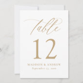 モダン金ゴールド書結婚の表番号 (正面)