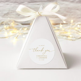 モダン金ゴールド書結婚の ラウンドシール