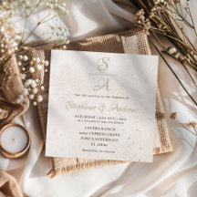 モダン金ゴールド書道シャンパンアイボリー結婚ズ