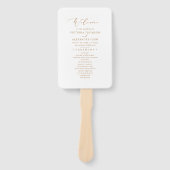 モダン金ゴールド書道結婚式 プログラムファン ハンドファン (正面)