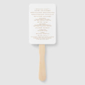 モダン金ゴールド書道結婚式 プログラムファン ハンドファン (裏面)