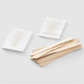 モダン金ゴールド書道結婚式 プログラムファン ハンドファン (組立なし)