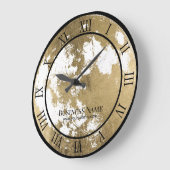 モダン金ゴールド月 ラージ壁時計 (傾斜)