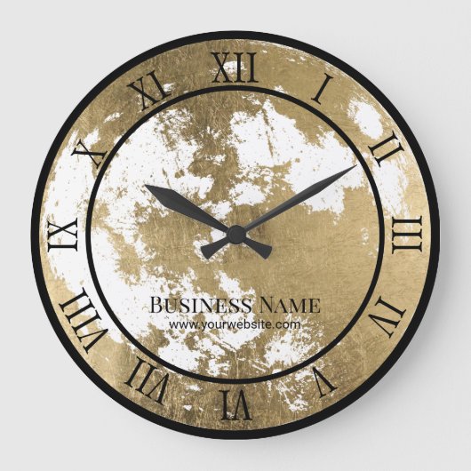 モダン金ゴールド月 ラージ壁時計 (正面)