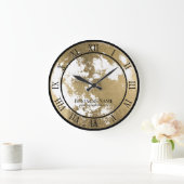 モダン金ゴールド月 ラージ壁時計 (ホーム)
