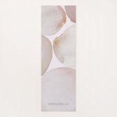 モダン金ゴールド水ガーリー色形状 ヨガマット (裏面)