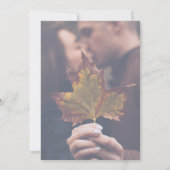 モダン金ゴールド水彩銀杏結婚葉 招待状 (裏面)