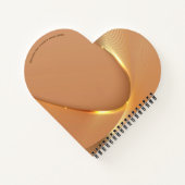 モダン金ゴールド波デザイン ノートブック (裏面)