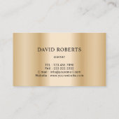 モダン金ゴールド清掃サービス 名刺 (裏面)