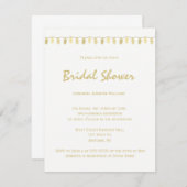 モダン金ゴールド灯ブライダルシャワー招待状 招待状 (正面/裏面)