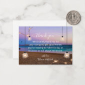 モダン金ゴールド灯感謝してい白 ノートカード (正面/裏面インサイチュ)