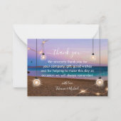 モダン金ゴールド灯感謝してい白 ノートカード (正面)